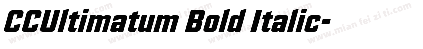 CCUltimatum Bold Italic字体转换